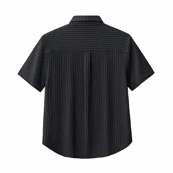 Drift Set – Waffle Textured Shirt & Short BLACK