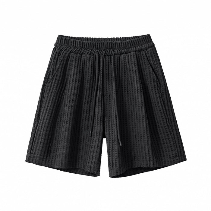 Drift Set – Waffle Textured Shirt & Short BLACK