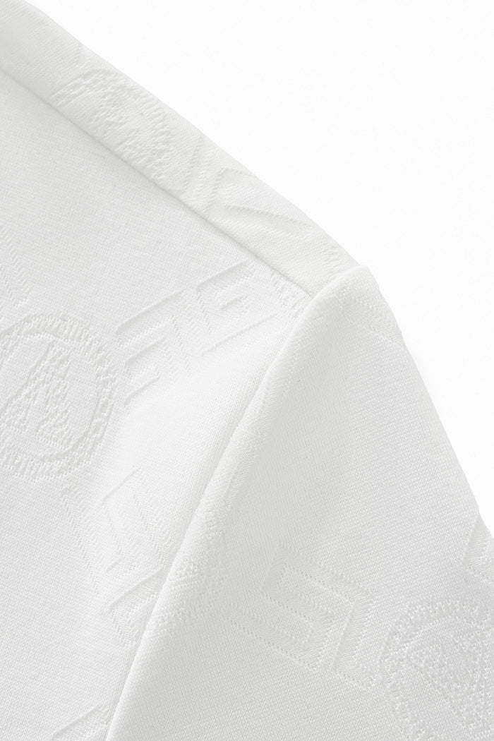 Embossed Monogram Tee – El Baron WHITE