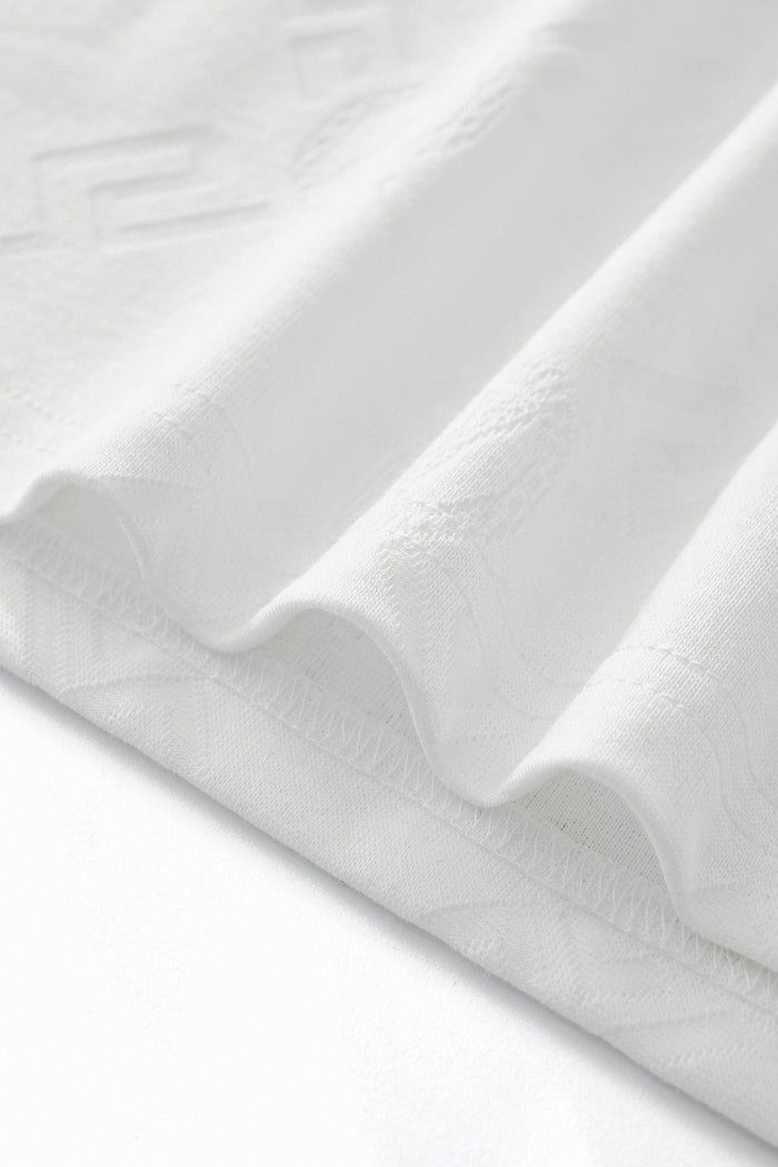 Embossed Monogram Tee – El Baron WHITE
