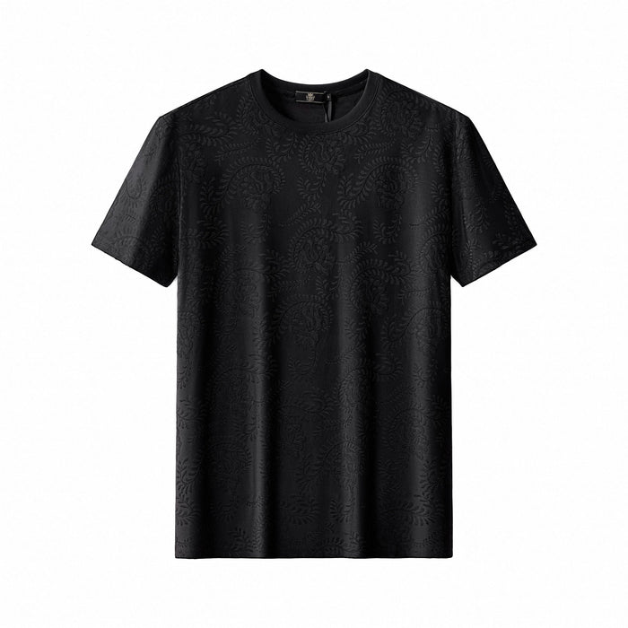Embossed Paisley Tee – El Baron BLACK
