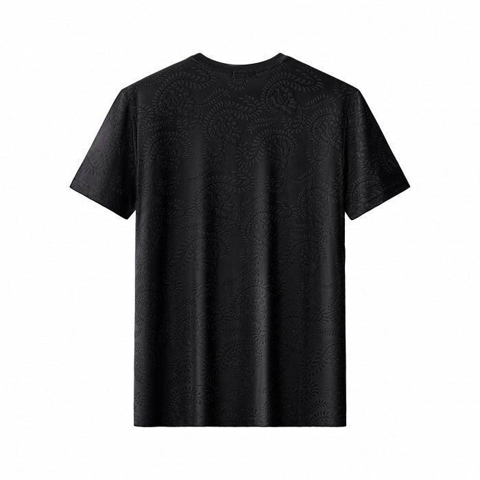 Embossed Paisley Tee – El Baron BLACK