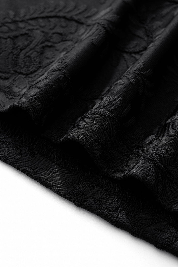 Embossed Paisley Tee – El Baron BLACK