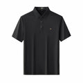 Embossed Placket Performance Polo – El Baron BLACK
