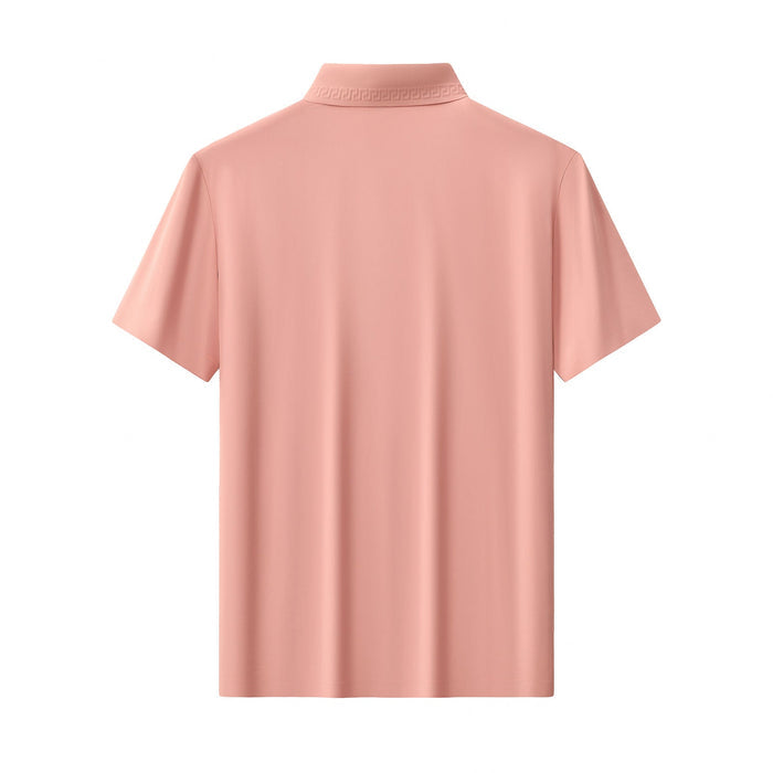 Embossed Placket Performance Polo – El Baron BRICK