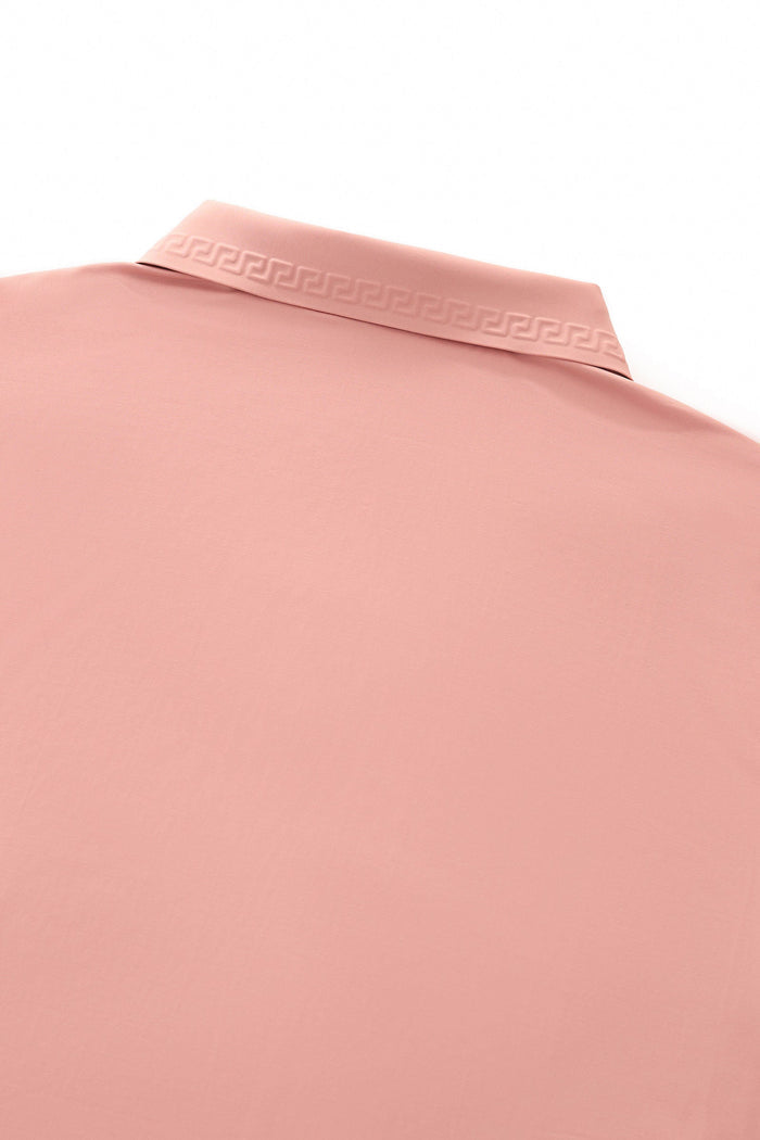 Embossed Placket Performance Polo – El Baron BRICK