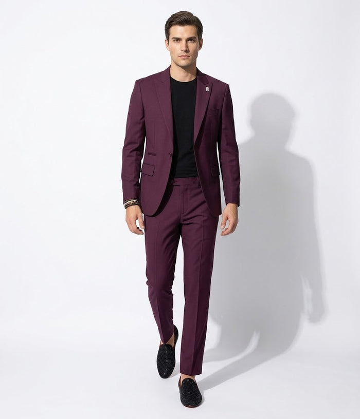 ESSENCE SIGNATURE SUIT BURGUNDY