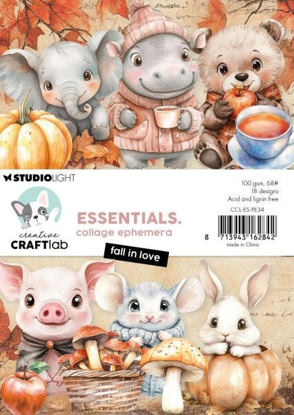 Fall In Love Essentials - Collage Ephemera