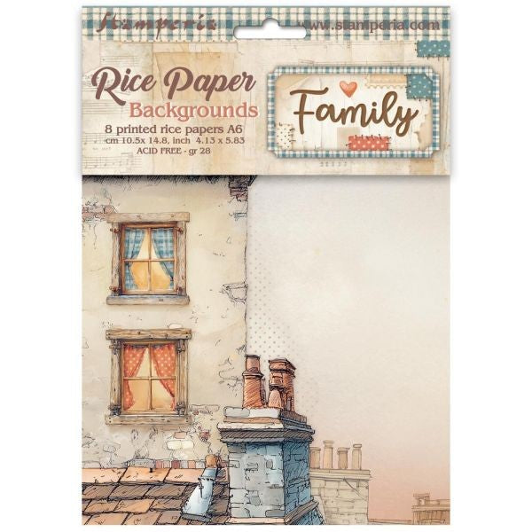 Family - A6 Mini Rice Paper - Backgrounds