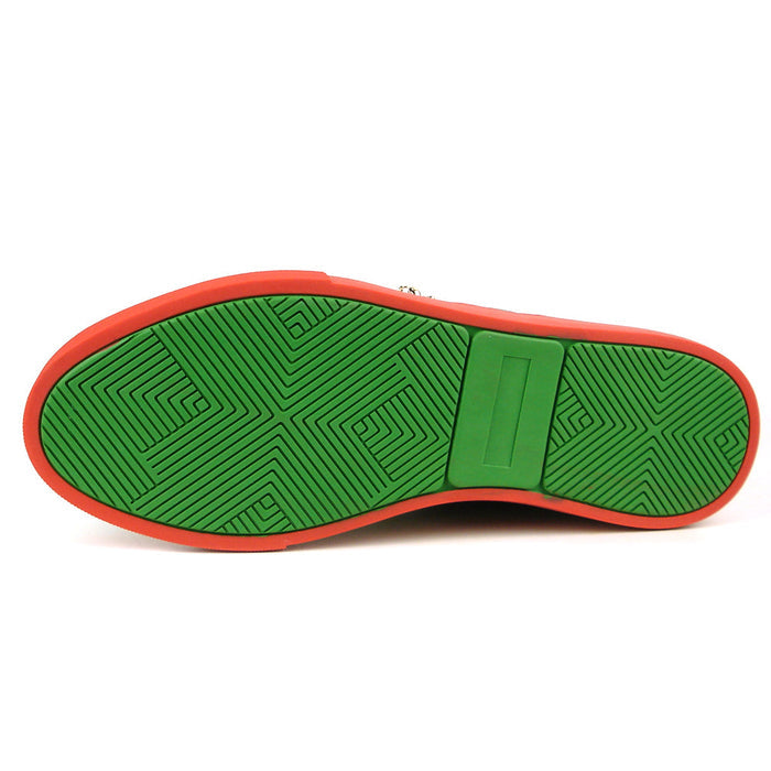 FI-2385 Green Gold Lace up High top Sneaker Encore by Fiesso