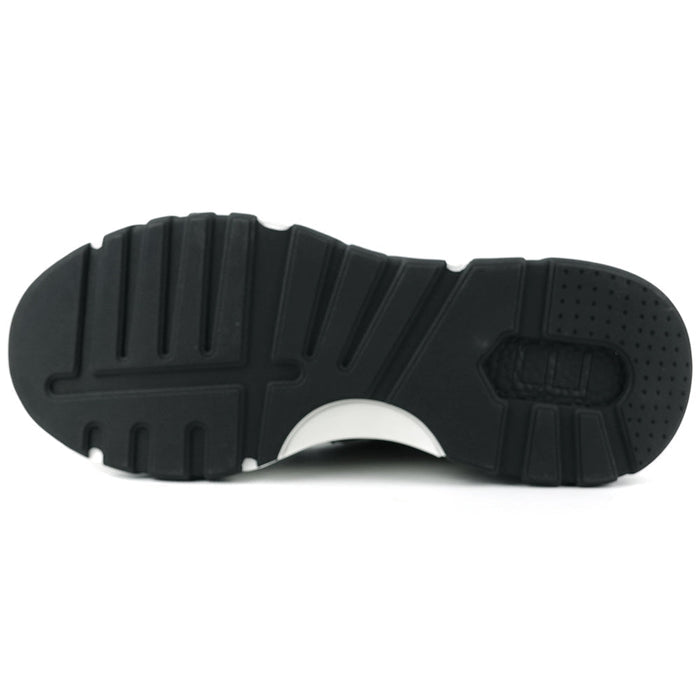 FI-2407 White Black Suede Rhinestones Lane up Sneaker Encore by Fiesso
