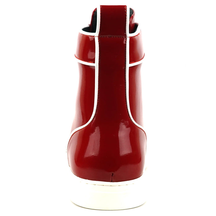 FI-2416 Red Patent Leather Lace up High top Sneaker Encore by Fiesso