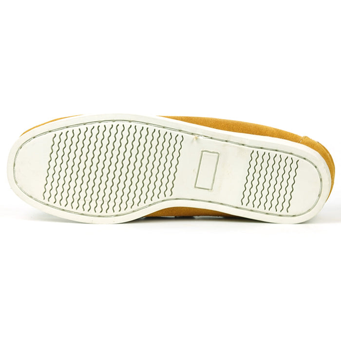 FI-6512-S Yellow Lime Premiun Genuine Suede Lace up Boat Shoes Fiesso by Aurelio Garcia