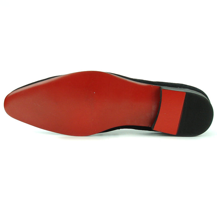 FI-7193 Black Suede Multi Color Strap Fiesso by Aurelio Garcia Suede Slip on
