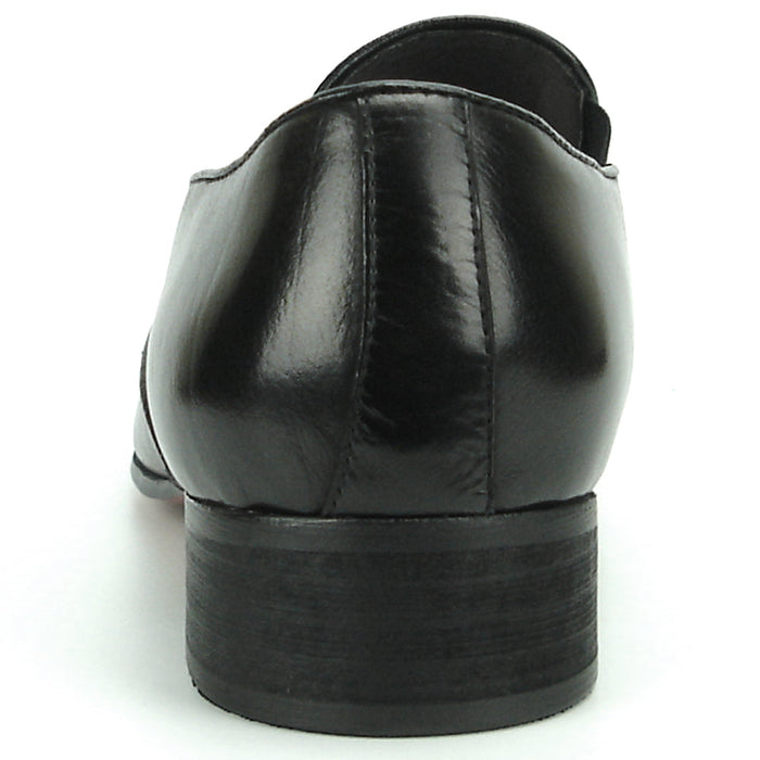 FI-7287 Black Leather Slip on With Tassel Fiesso by Aurelio Garcia
