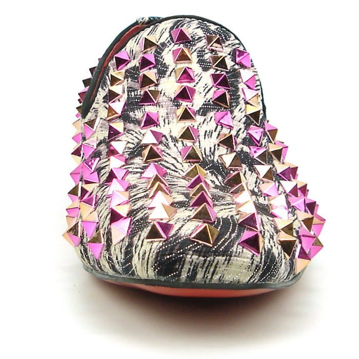 FI-7496 Multi Color Spikes Slip on Loafer Fiesso by Aurelio Garcia