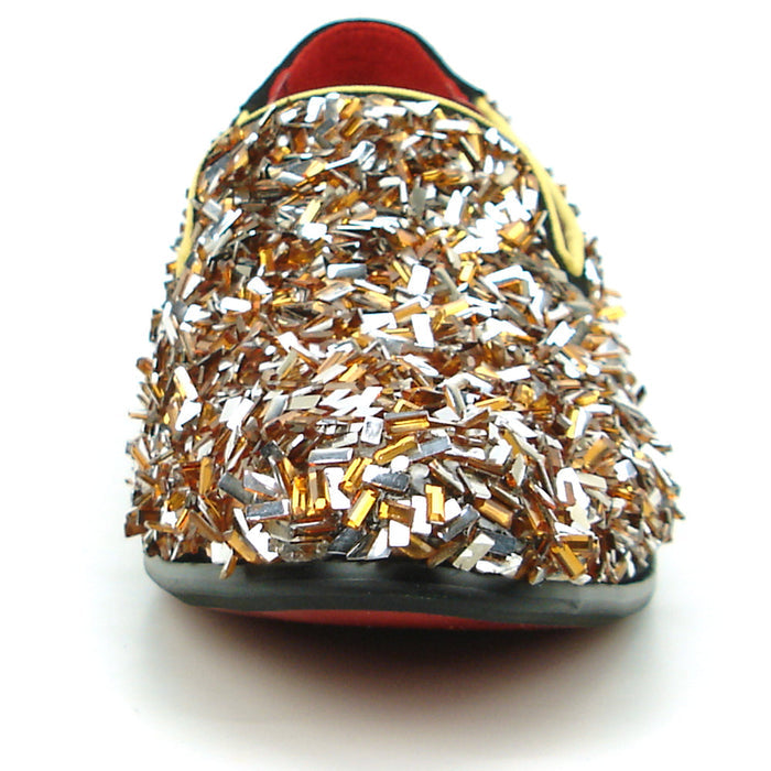 FI-7498 Gold Slip on Loafer Fiesso by Aurelio Garcia