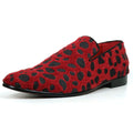 FI-7532 Red Black Leopard Pony Hair Slip on Loafer Fiesso by Aurelio Garcia