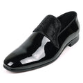 FI-7549 Black Patent Black Rhinestones Slip on Loafer Fiesso by Aurelio Garcia