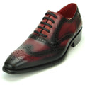 FI-8710 Genuine Burgundy Leather Wing Tip Lace up Encore by Fiesso
