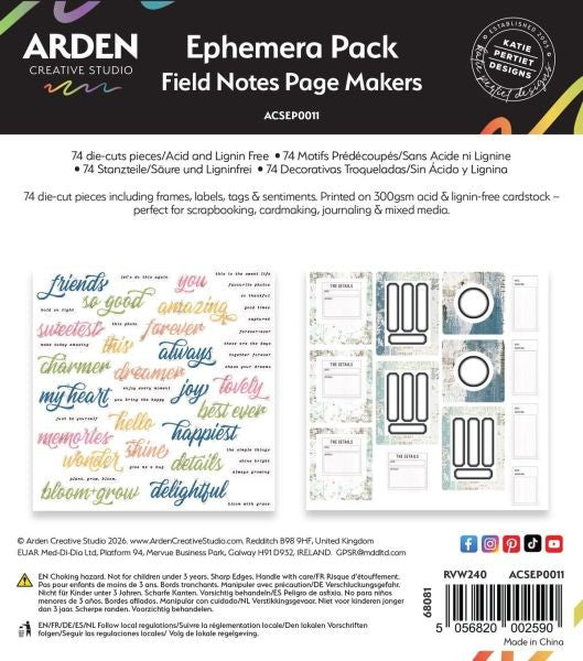 Field Notes - Page Makers Ephemera Pack
