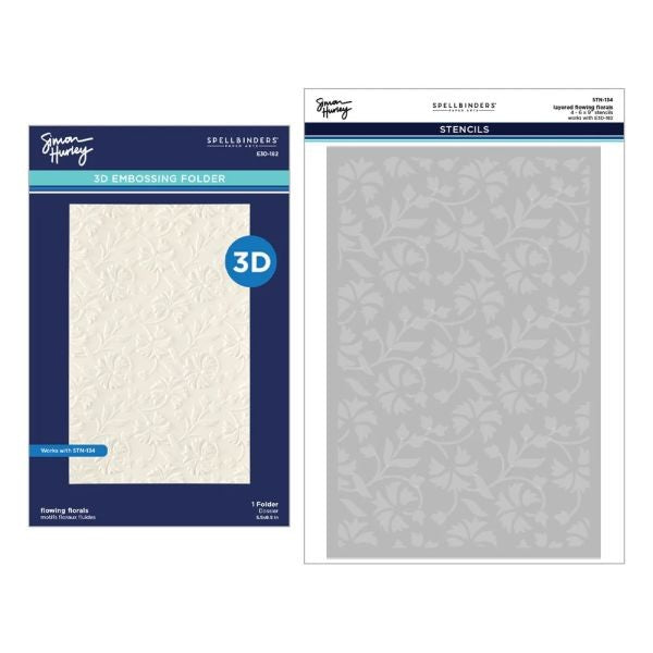 Flowing Florals - 3D Embossing Folder and Stencil Bundle