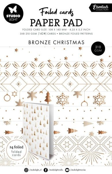 Foiled Cards Paper Pad - Bronze Patterns Essentials