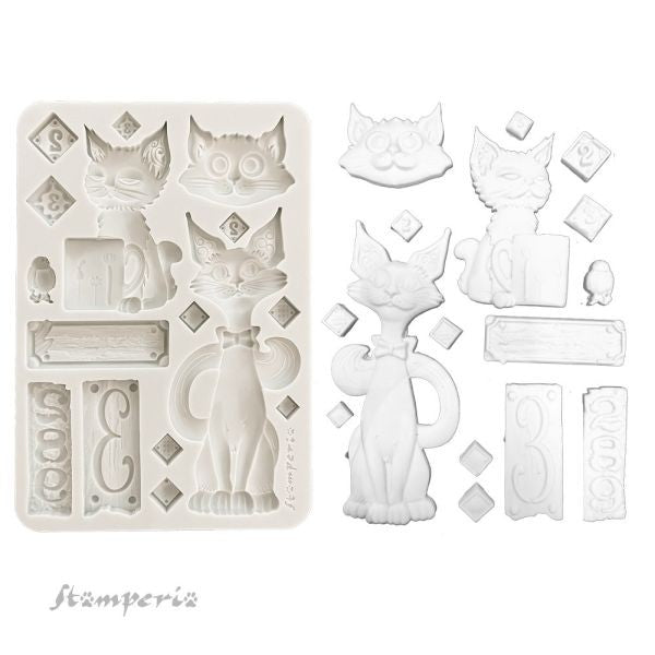 Furry Friends - A5 Silicone Mould - Cats