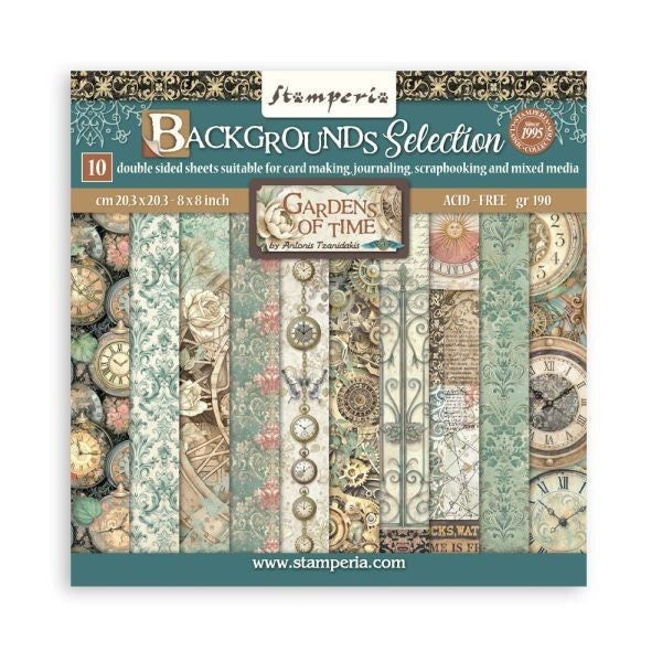 Gardens of Time - 8x8 Collection Pack - Backgrounds