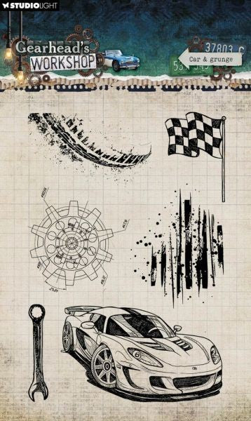 Gearhead's Workshop - Clear Stamps - Car & Grunge