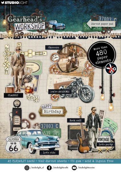 Gearhead's Workshop - Die Cut Paper Pad
