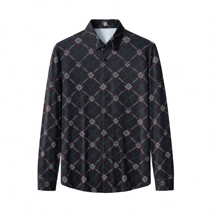 Geometric Seamless Shirt – El Baron BLACK