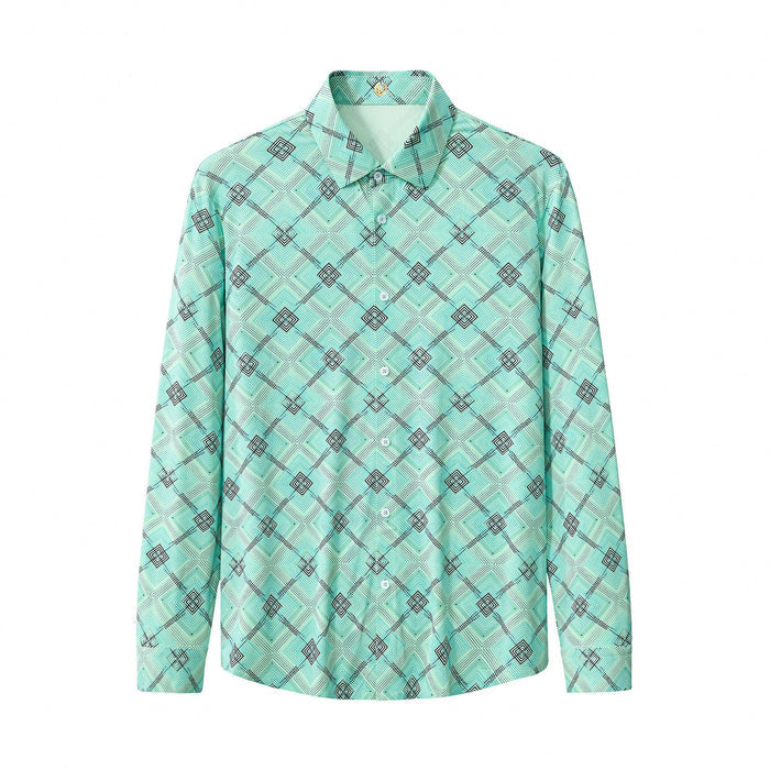 Geometric Seamless Shirt – El Baron PISTACHIO