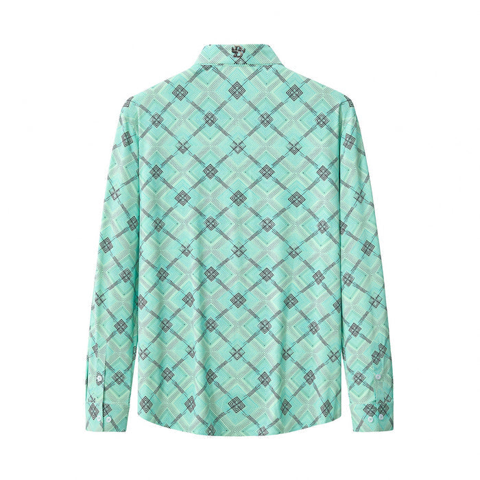 Geometric Seamless Shirt – El Baron PISTACHIO