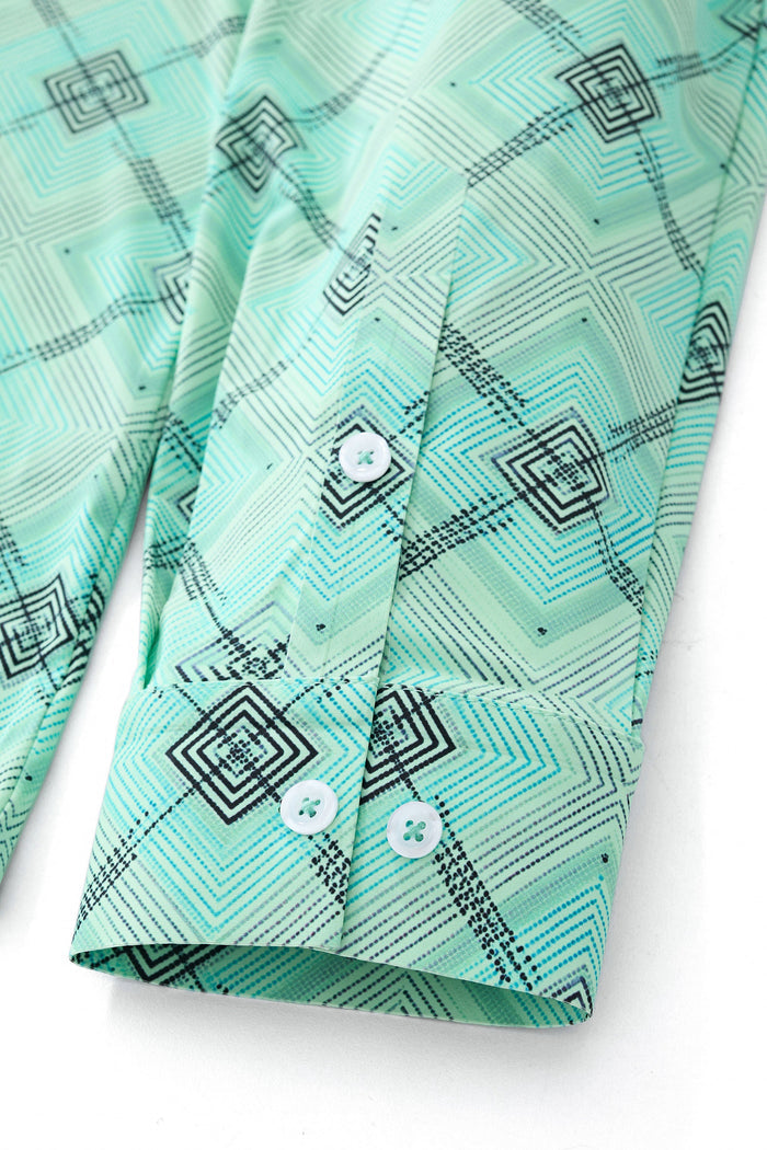 Geometric Seamless Shirt – El Baron PISTACHIO