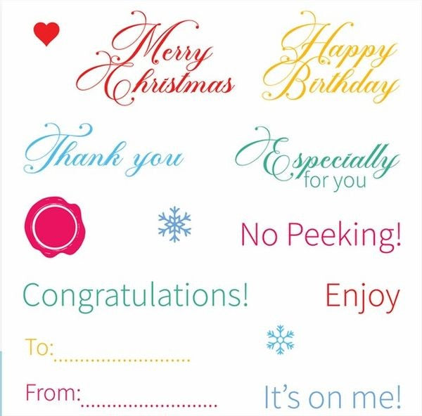 Gift Card Greetings - Clear Stamps