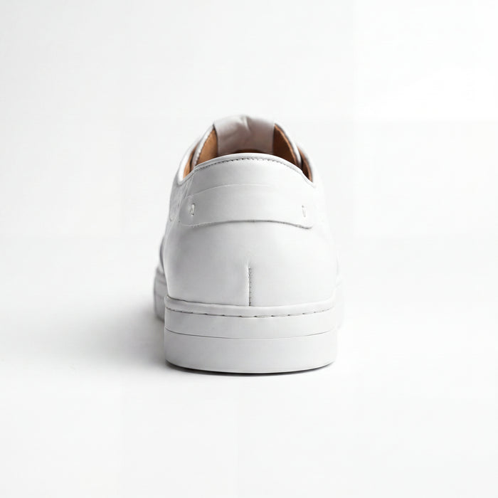 Giovanni Timo White Embossed Crocodile Sneakers