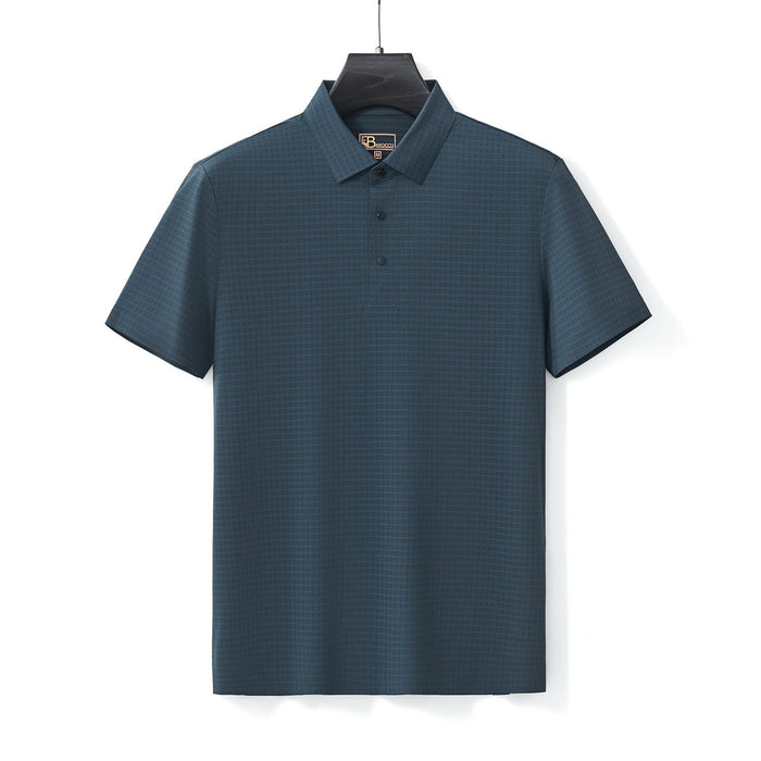 Grid Texture Stitchless Polo PETROL
