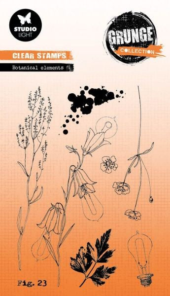 Grunge Collection - Clear Stamps - Botanical Elements