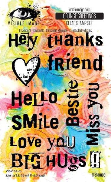 Grunge Greetings - Clear Stamps