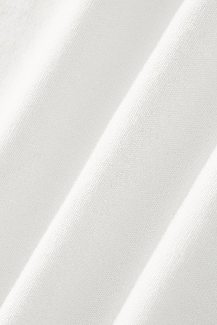 Halo Contrast Collar Knit LS WHITE