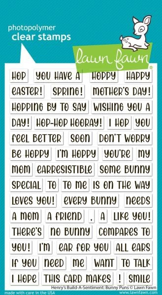 Henry's Build-A-Sentiment:  Bunny Puns - Clear Stamps