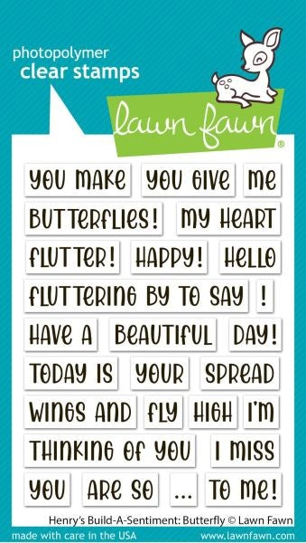 Henry;s Build-A-Sentiment:  Butterfly - Clear Stamps