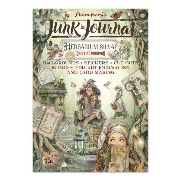 Herbarium Silvae - Junk Journal Backgrounds, Stickers & Cut Outs