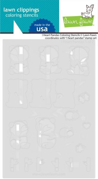 I Heart Pandas - Coloring Stencils