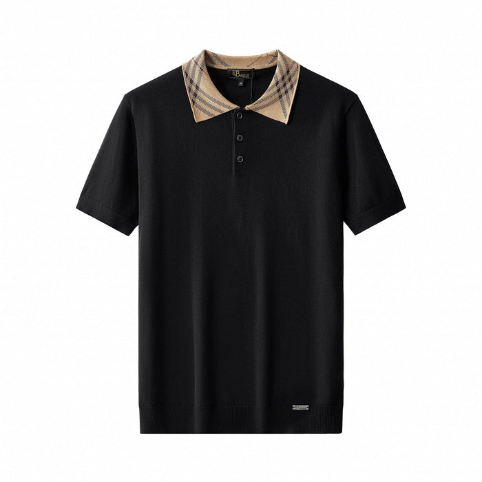 Imperial Collar Knit Polo BLACK