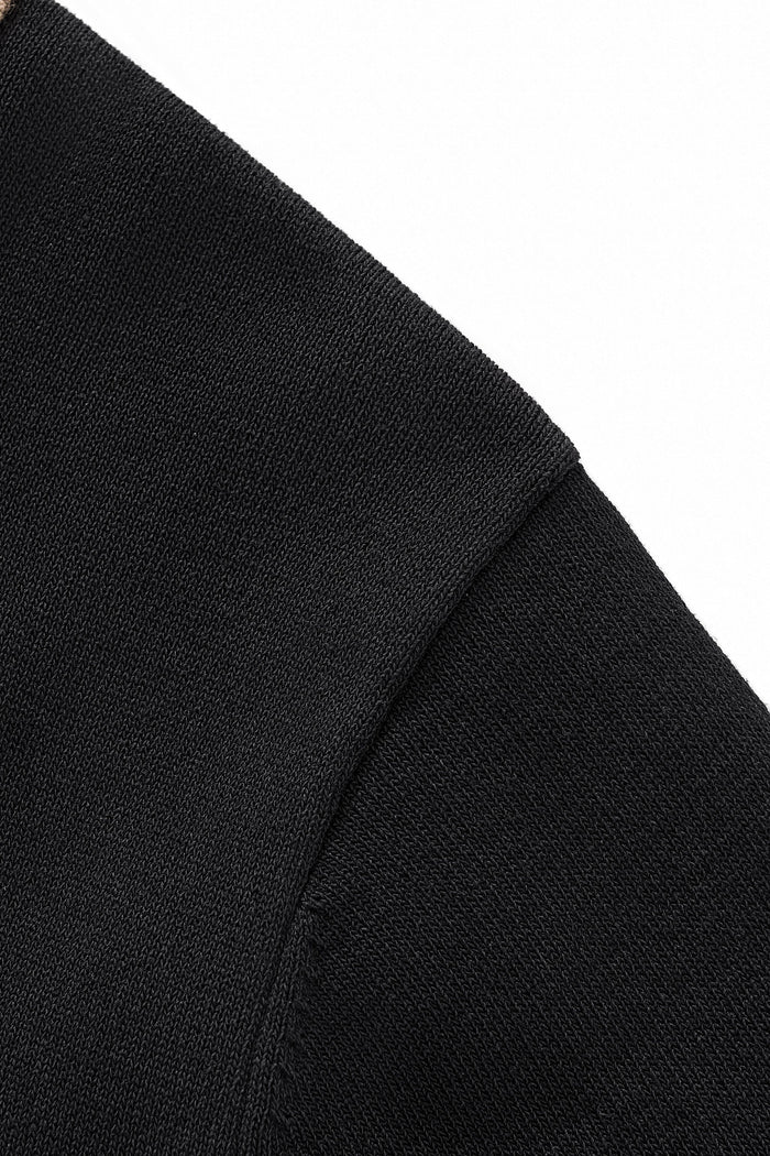 Imperial Collar Knit Polo BLACK