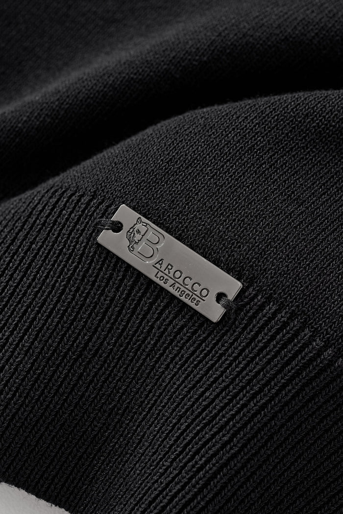 Imperial Collar Knit Polo BLACK