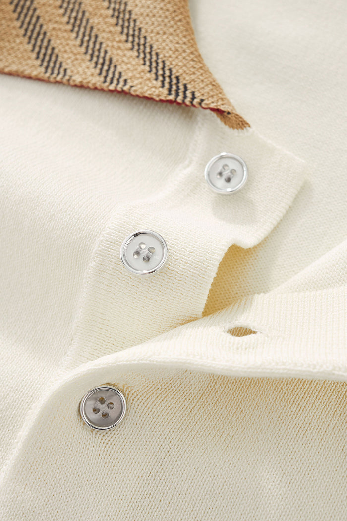 Imperial Collar Knit Polo IVORY
