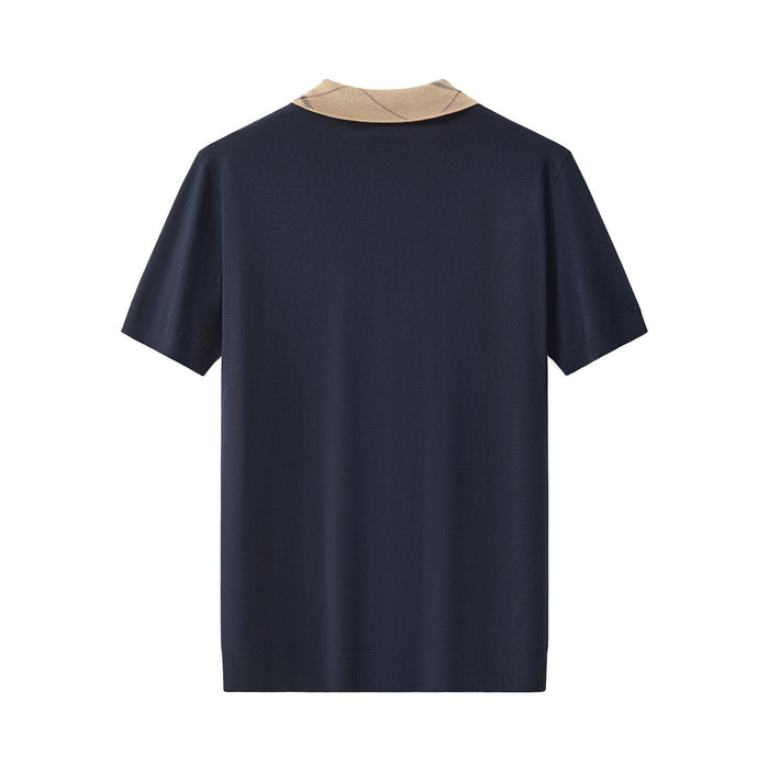 Imperial Collar Knit Polo NAVY